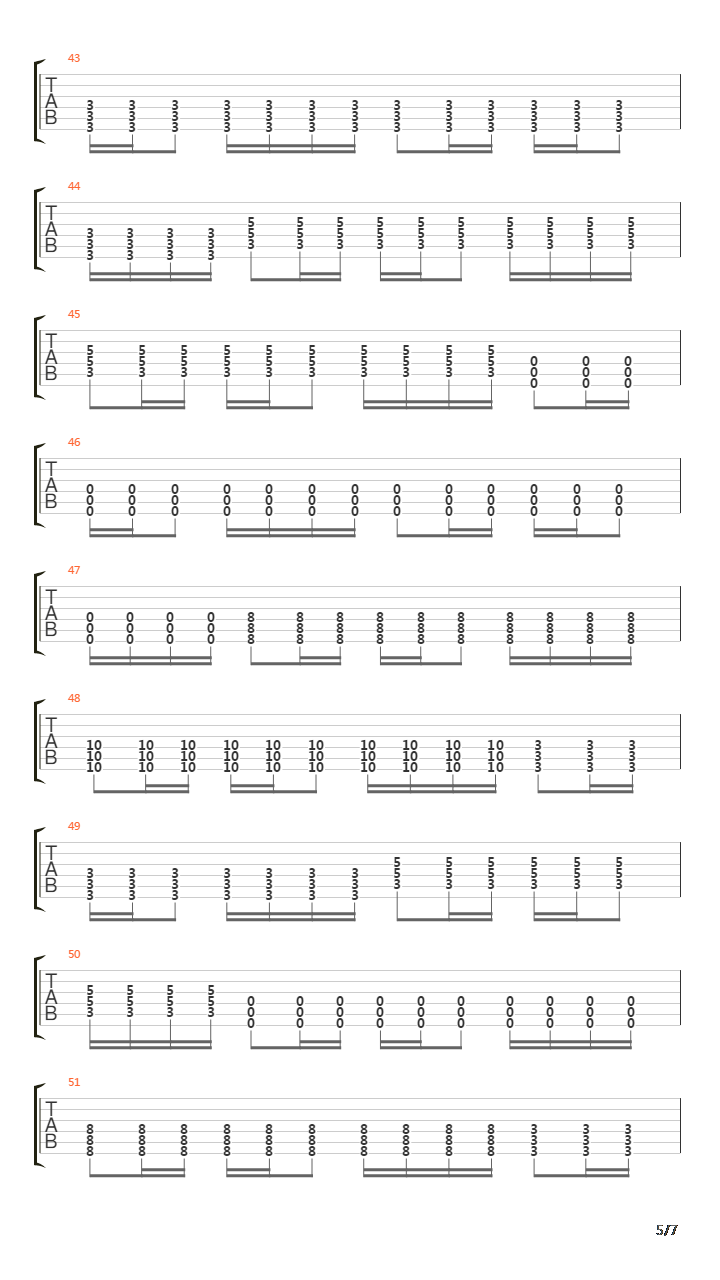 Song吉他谱