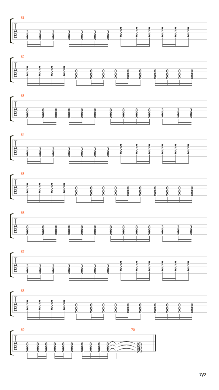 Song吉他谱