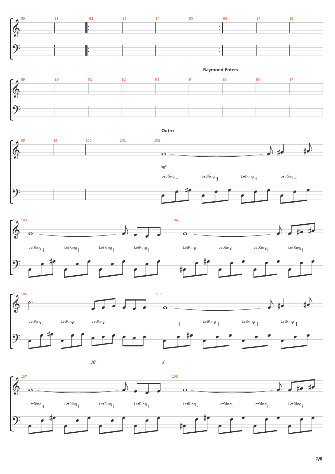 And When He Falleth吉他谱