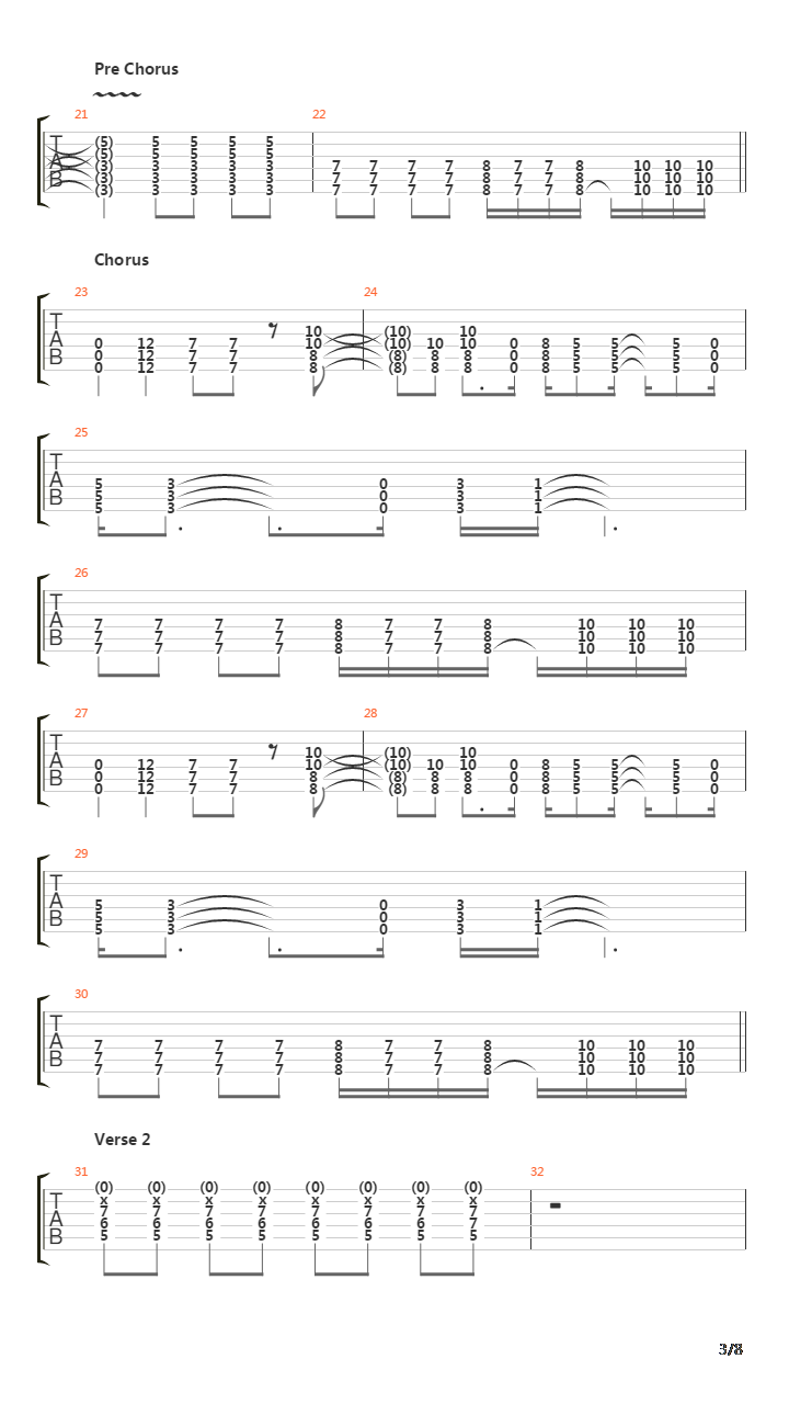 Burn吉他谱