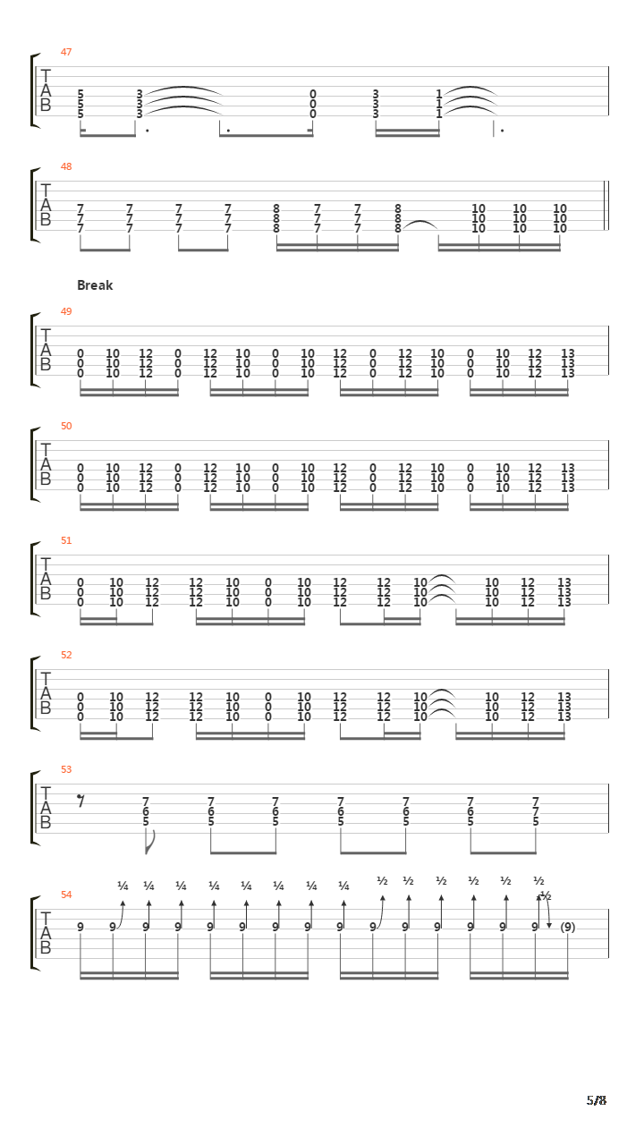 Burn吉他谱