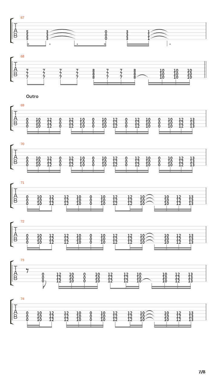 Burn吉他谱