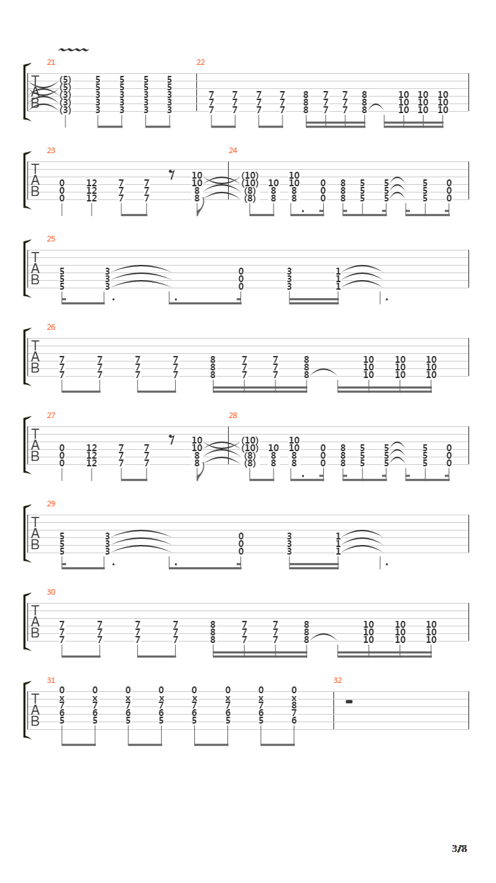 Burn吉他谱