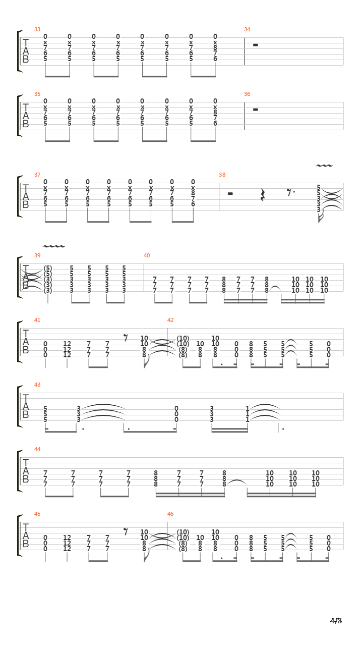 Burn吉他谱