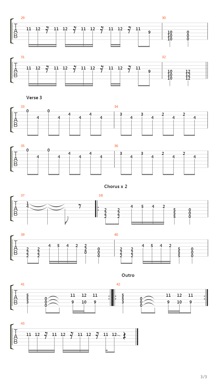 Pain吉他谱