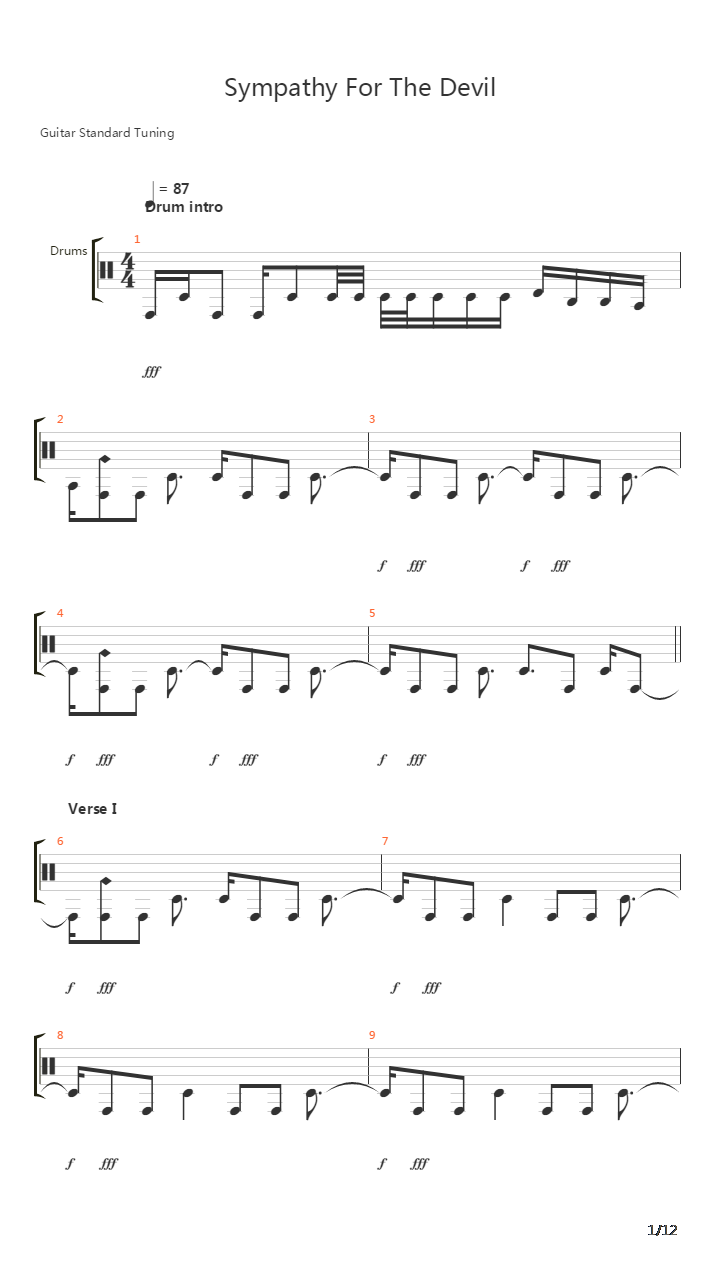 Sympathy For The Devil吉他谱