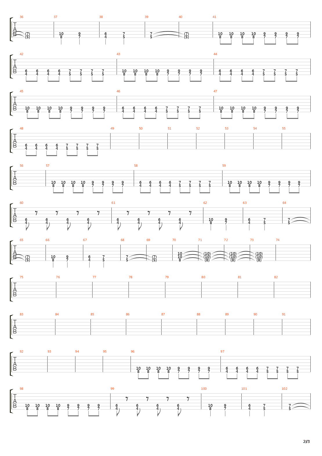 The Equinox Of The Gods吉他谱