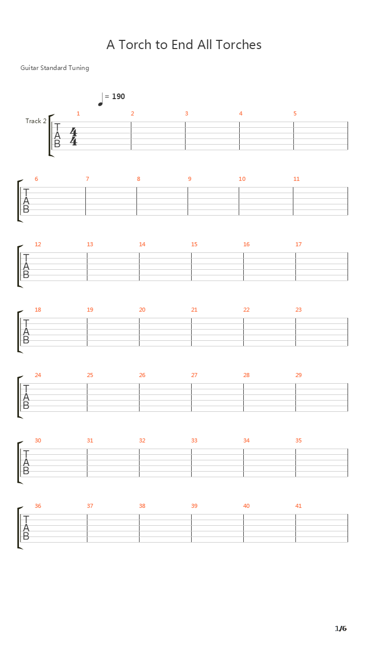 A Torch To End All Torches吉他谱