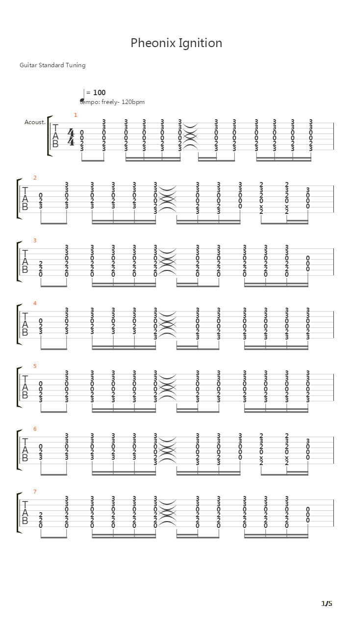 Pheonix Ignition吉他谱