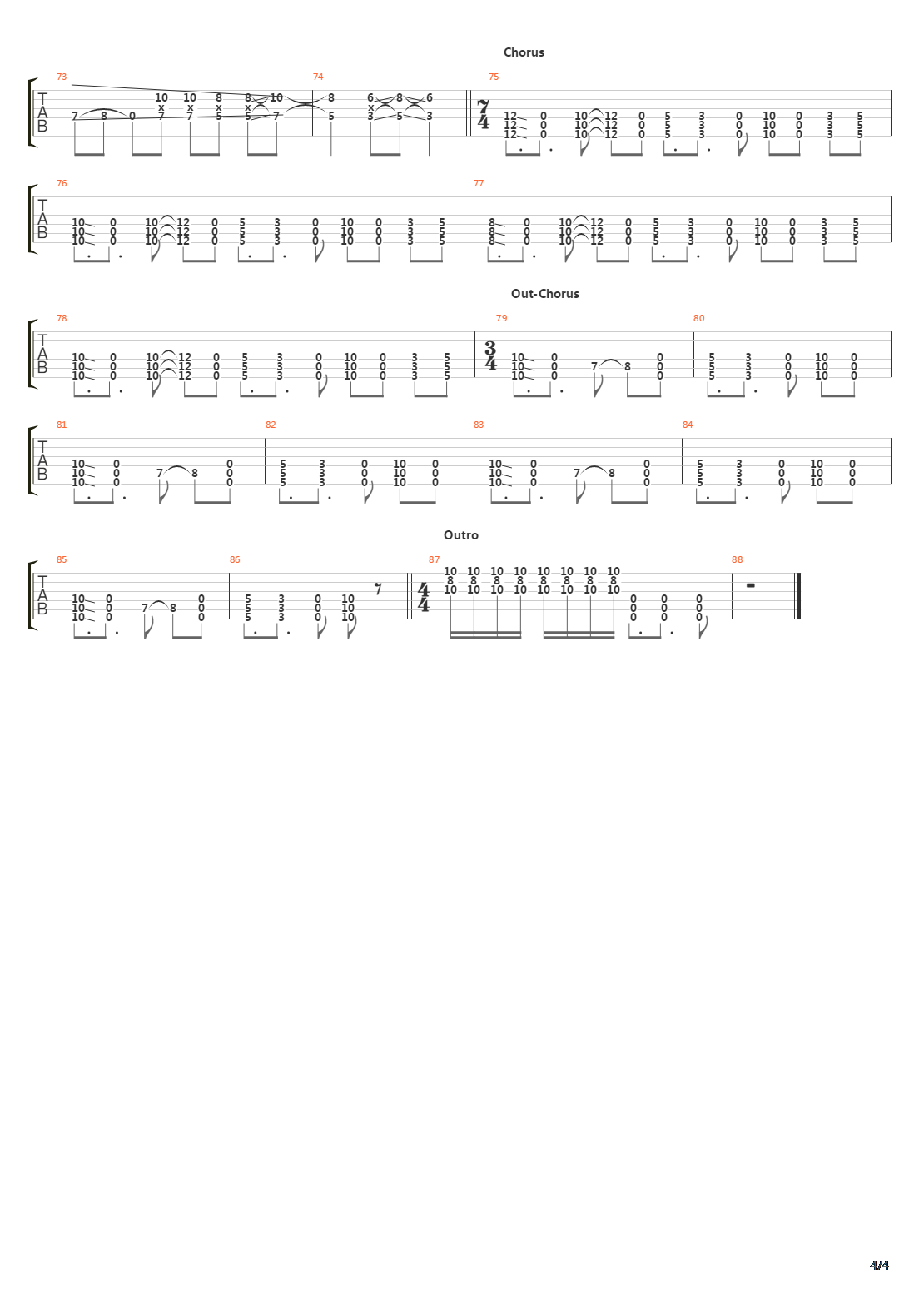 Silhouette吉他谱