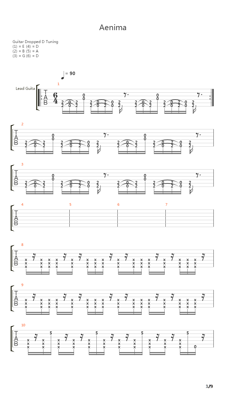 Aenima吉他谱