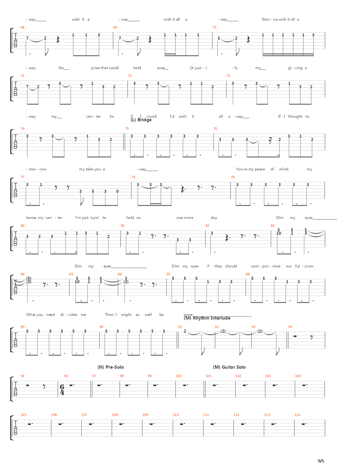 Jambi吉他谱