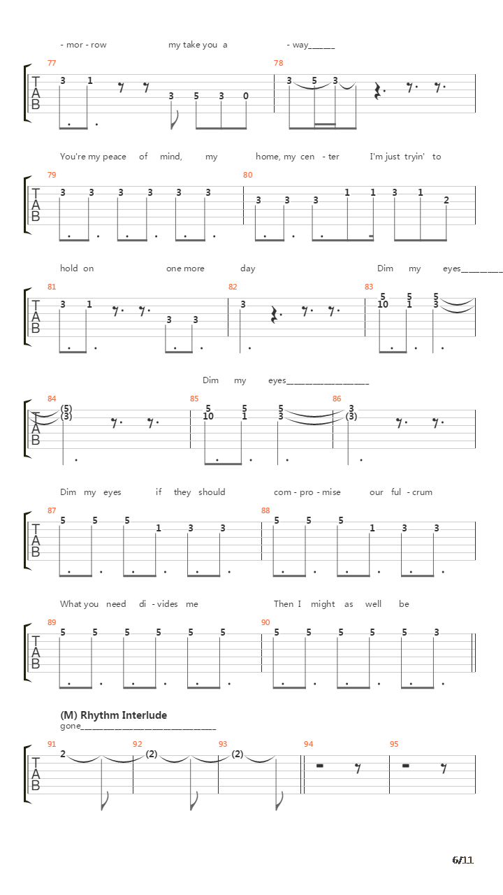 Jambi吉他谱