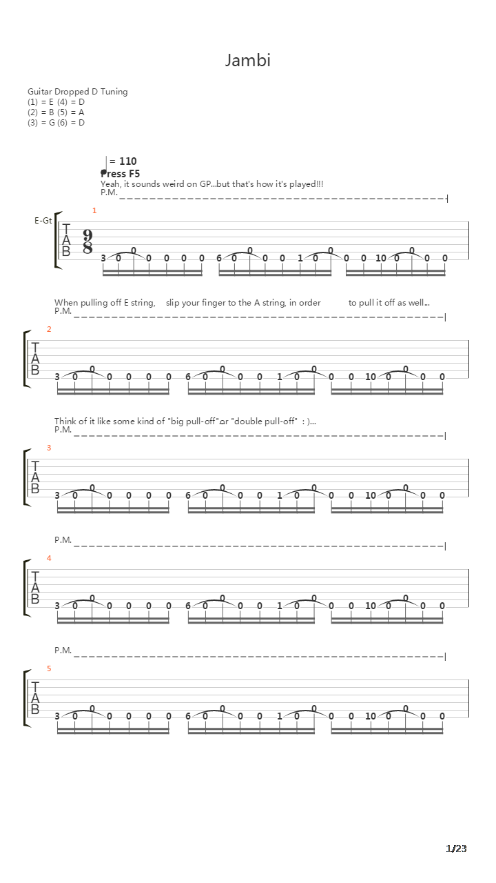 Jambi吉他谱