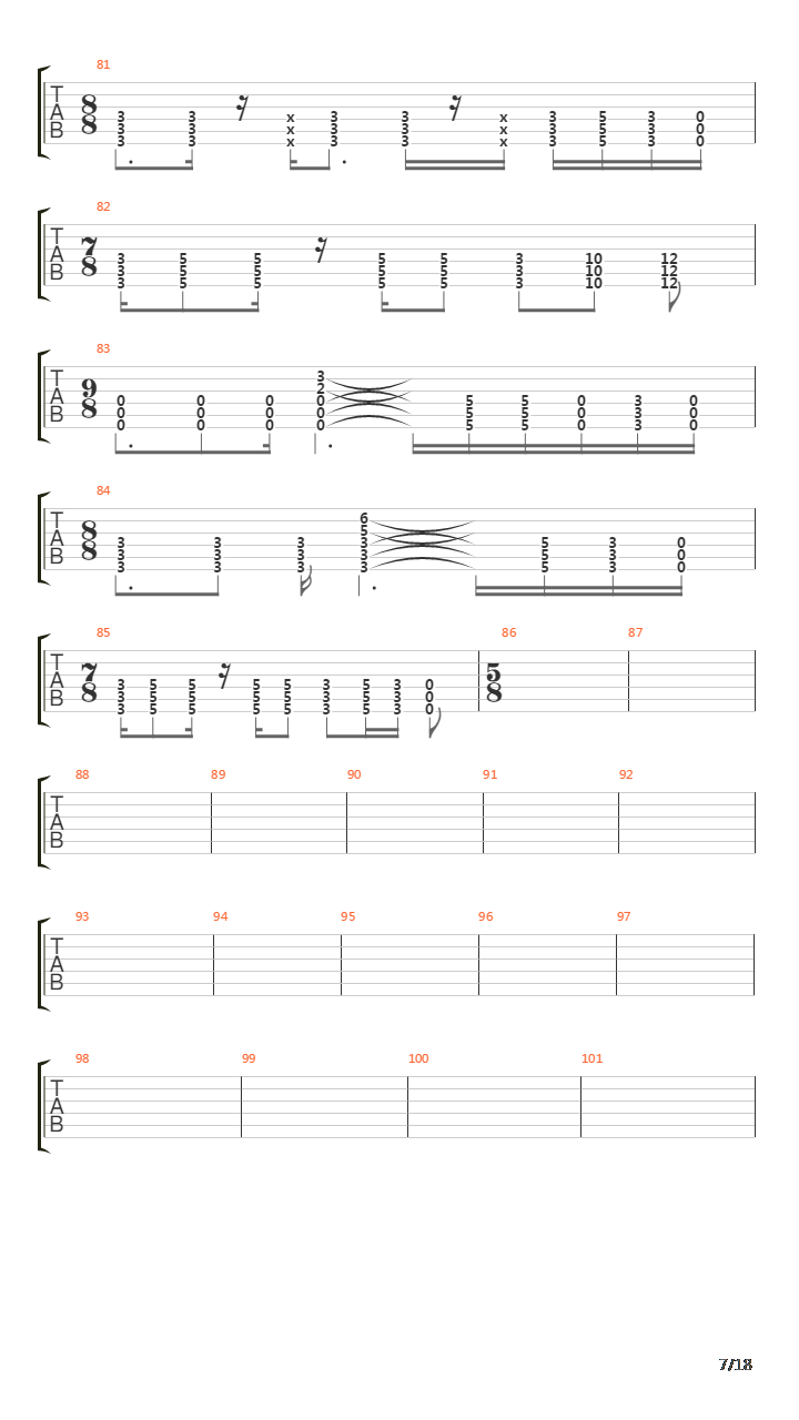 Lateralus吉他谱