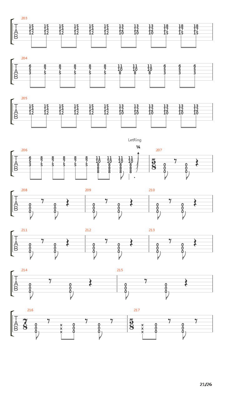 Rosetta Stoned吉他谱