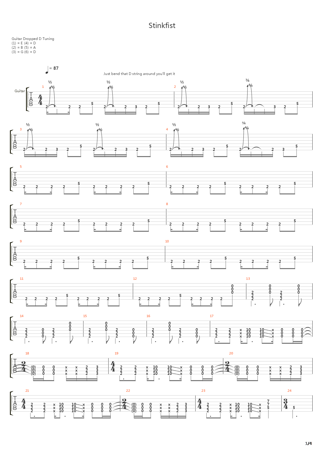 Stinkfist吉他谱