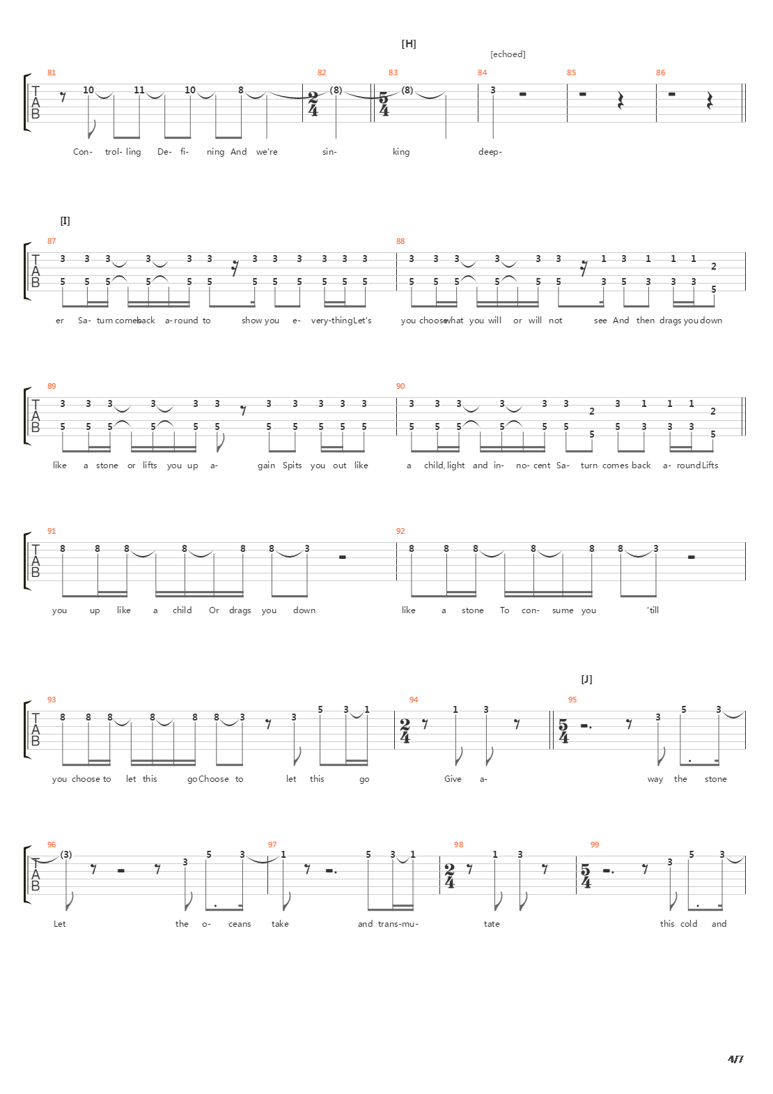 The Grudge吉他谱