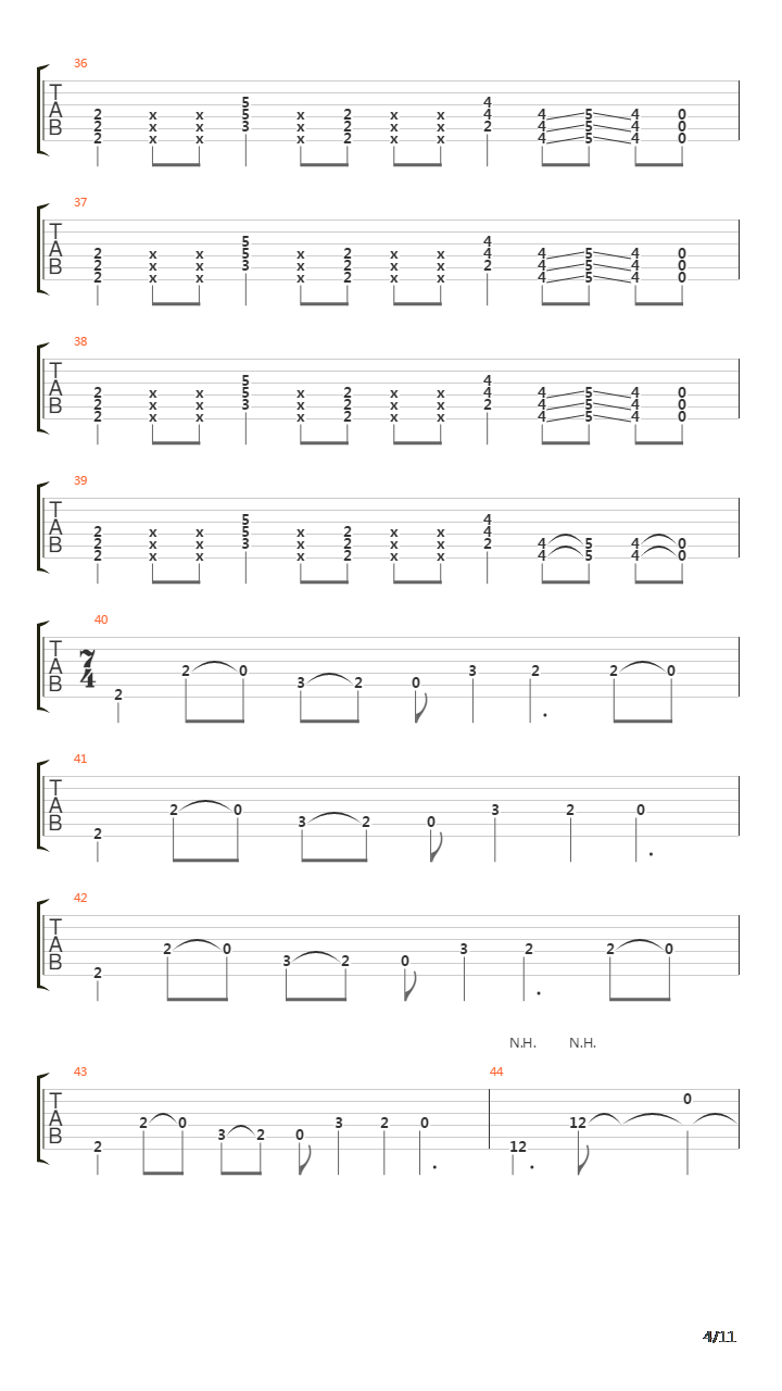 Ticks And Leaches吉他谱