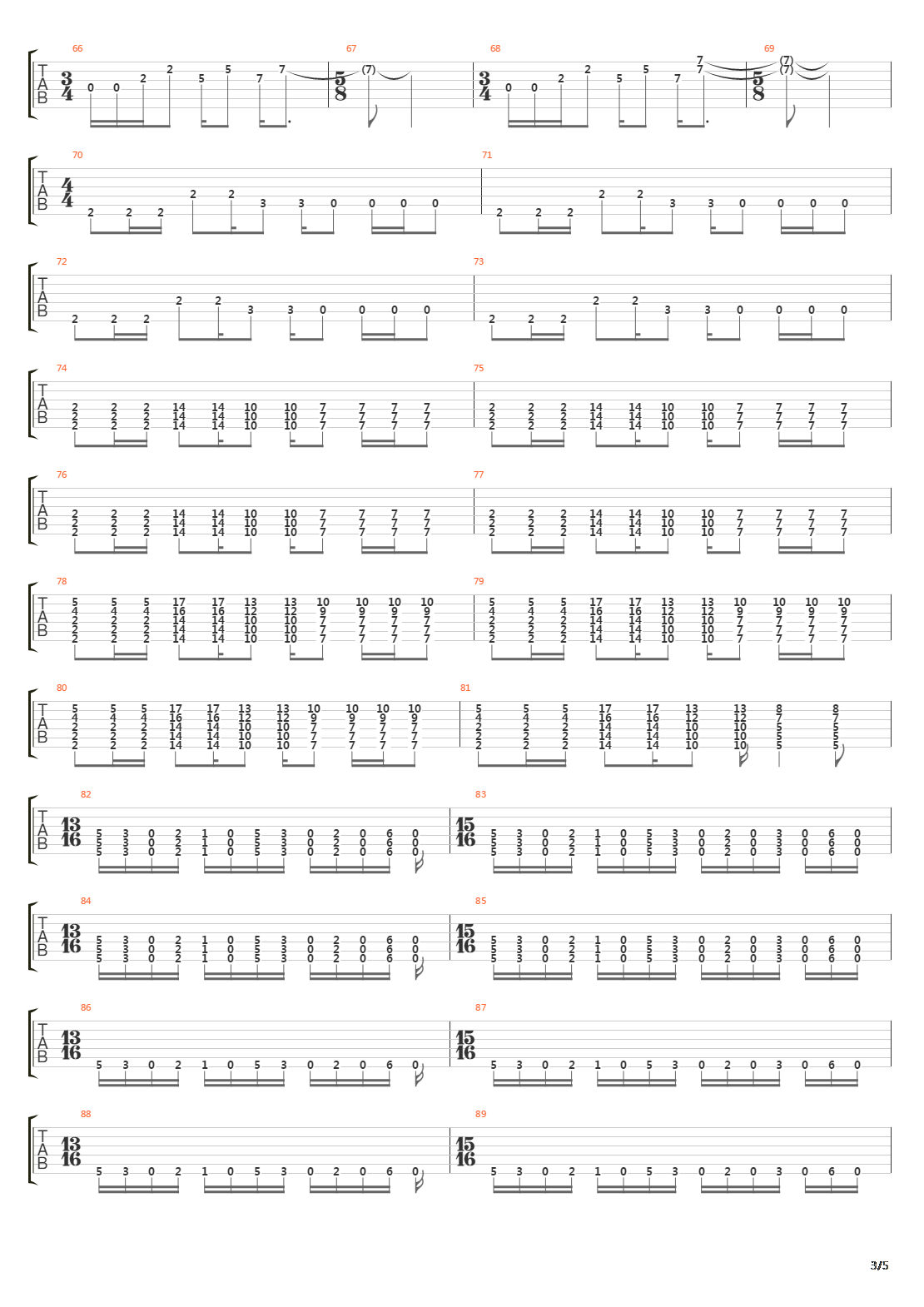 Undertow吉他谱