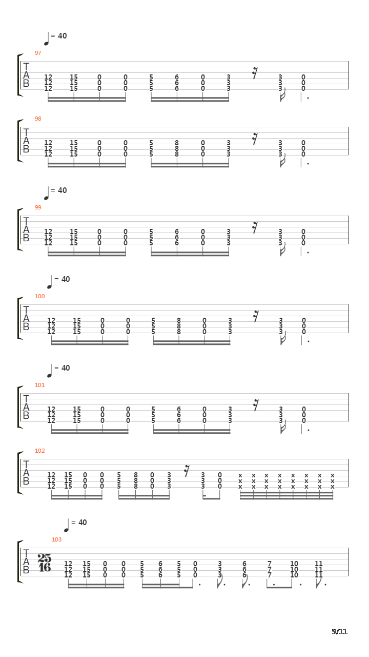 Undertow吉他谱