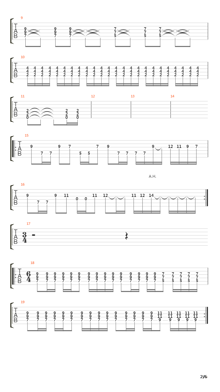 Angina吉他谱