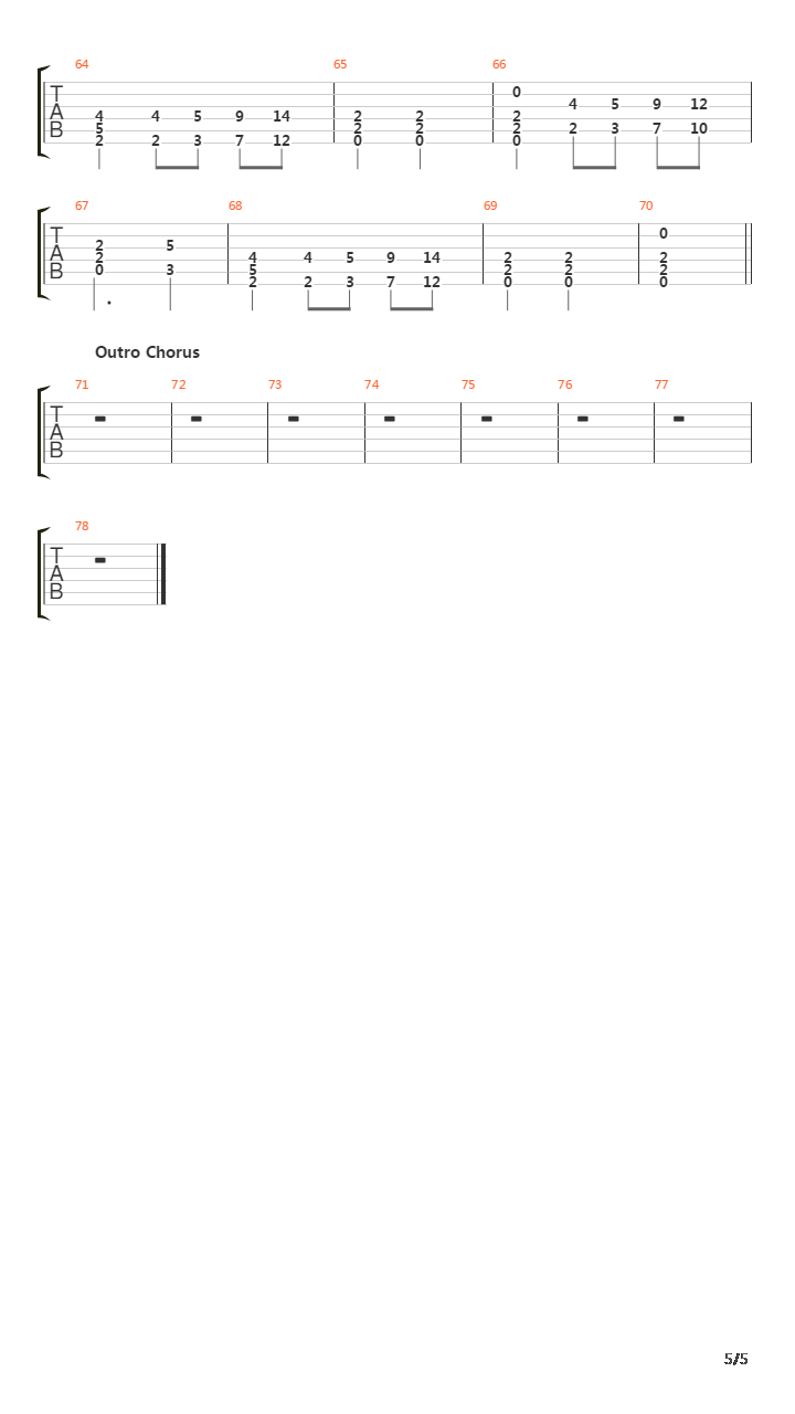 The Passing吉他谱