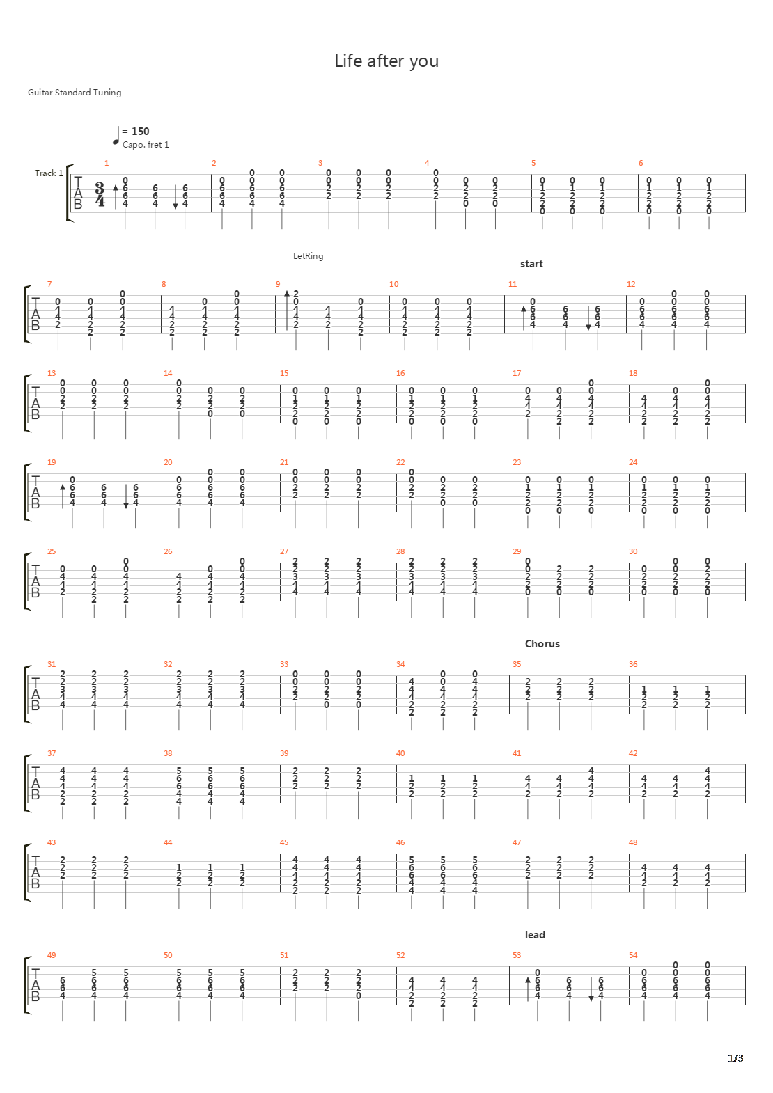 Life After You吉他谱