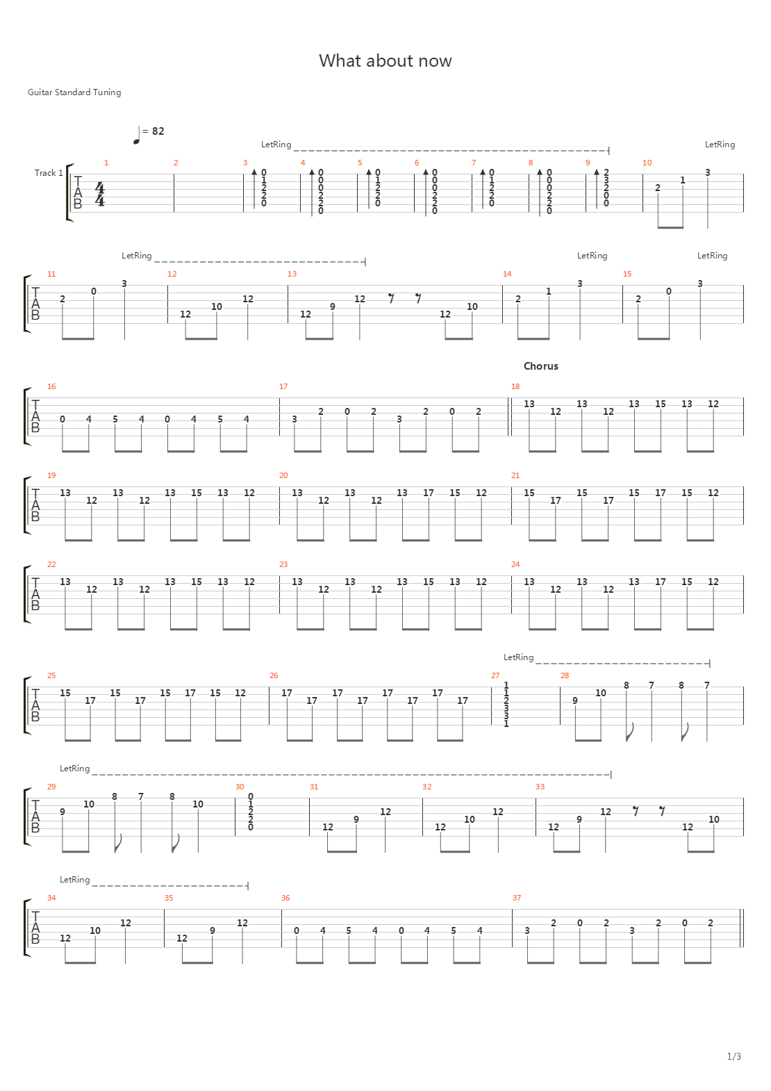 What About Now吉他谱