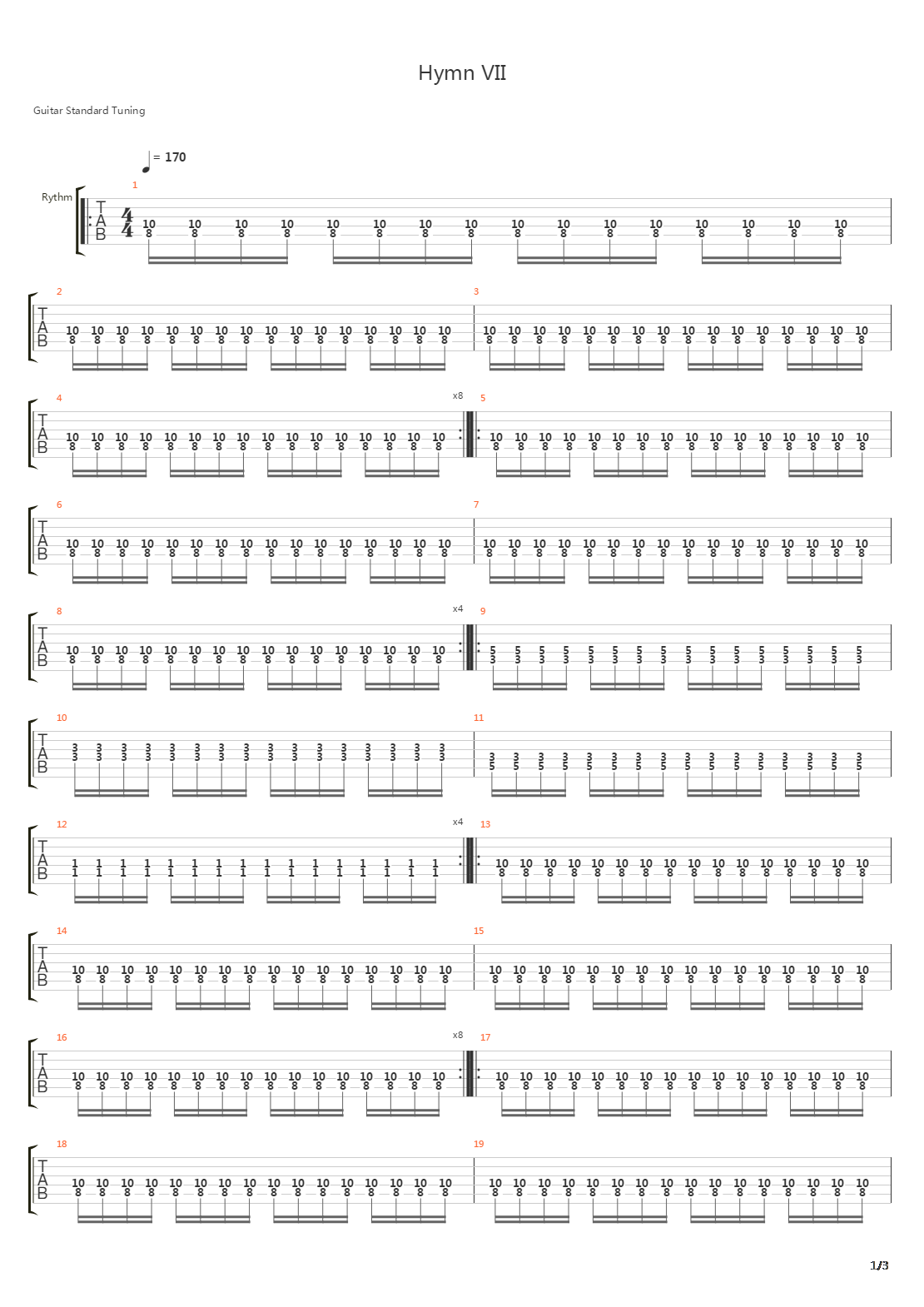 Hymn Vii吉他谱