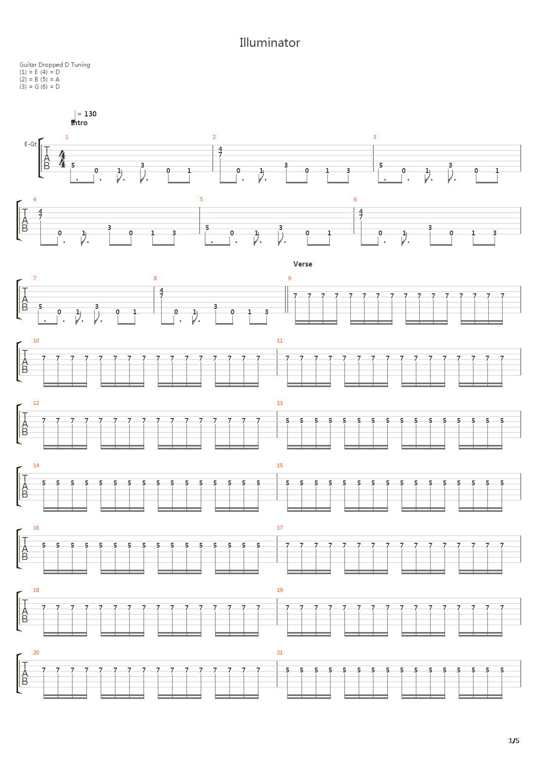 Illuminator吉他谱