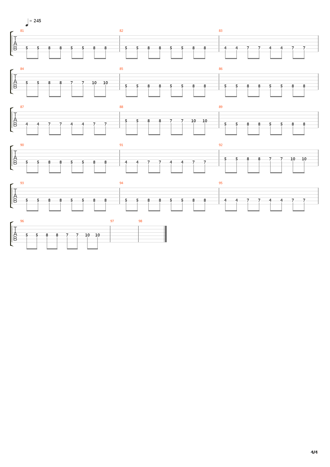 Last吉他谱
