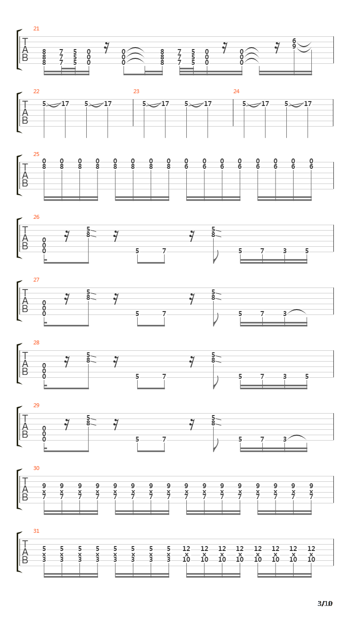 Returning Empty Handed吉他谱