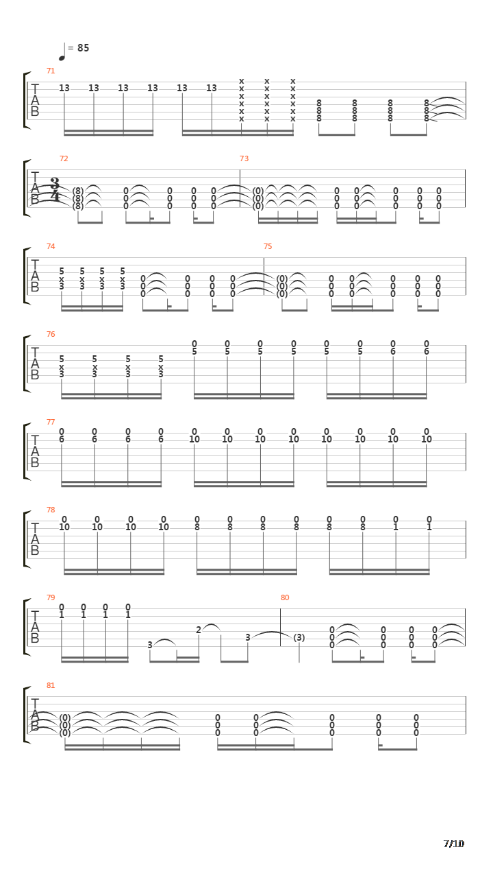 Returning Empty Handed吉他谱