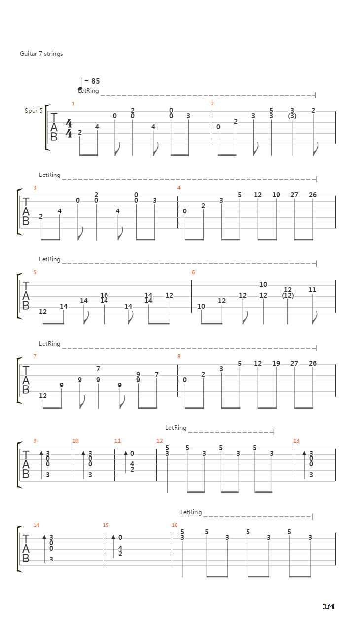 Aries吉他谱