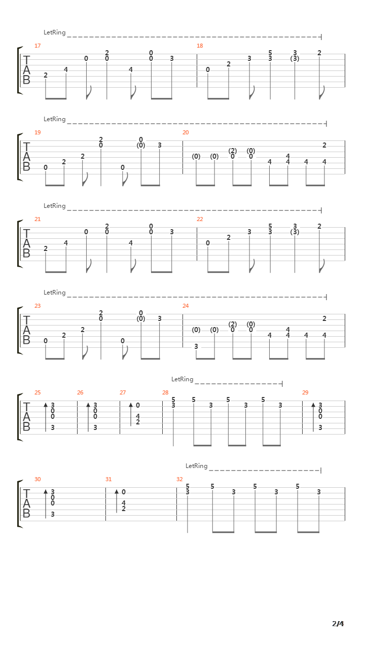 Aries吉他谱