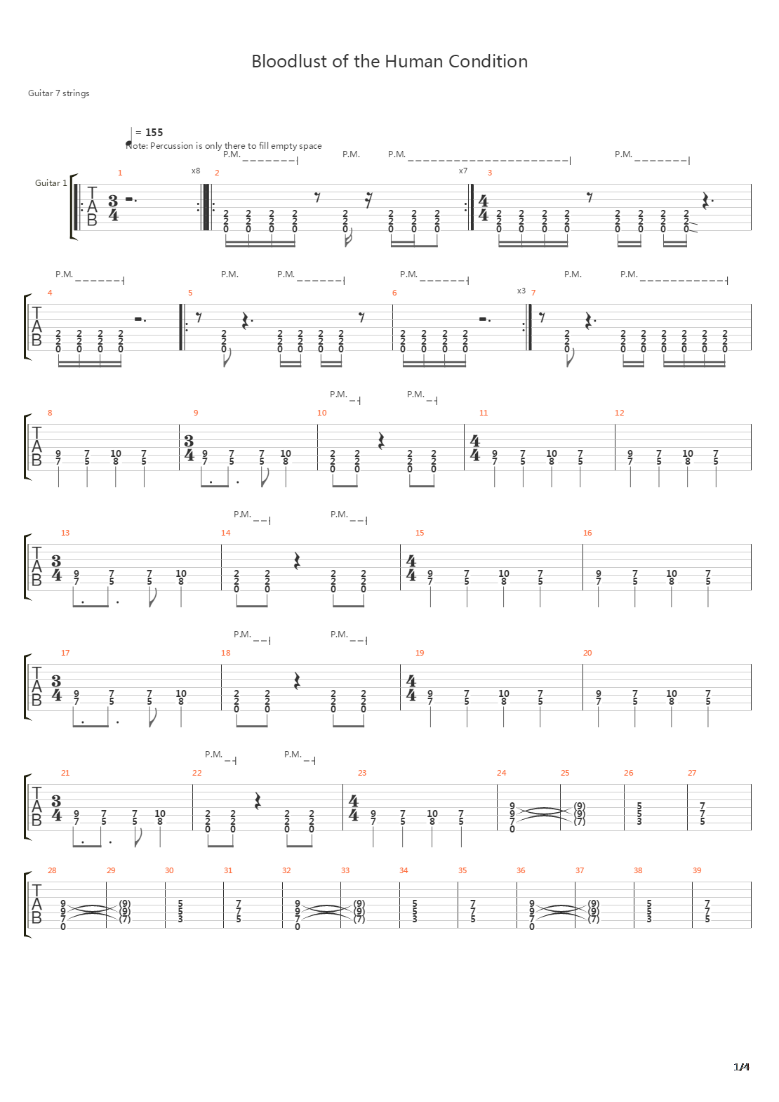 Bloodlust Of The Human Condition吉他谱
