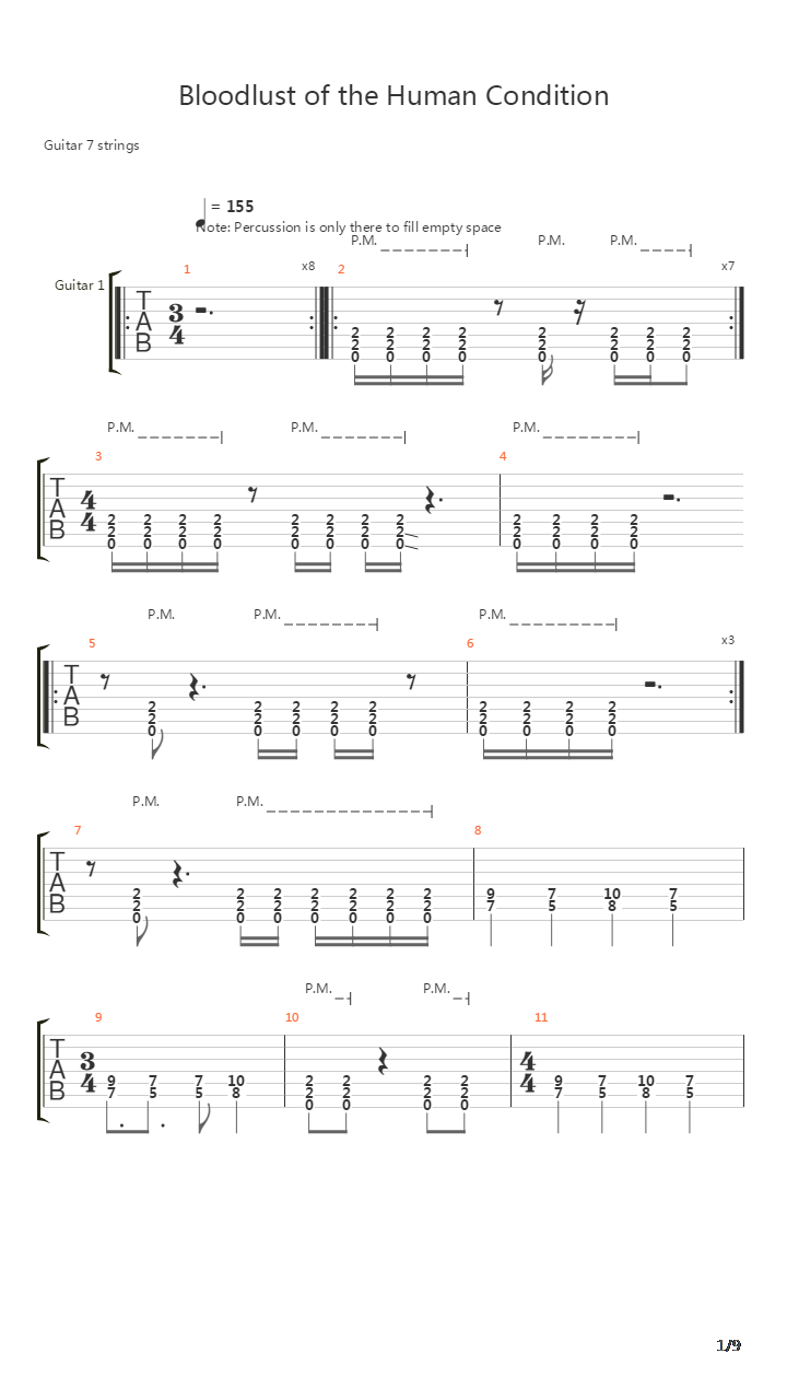 Bloodlust Of The Human Condition吉他谱