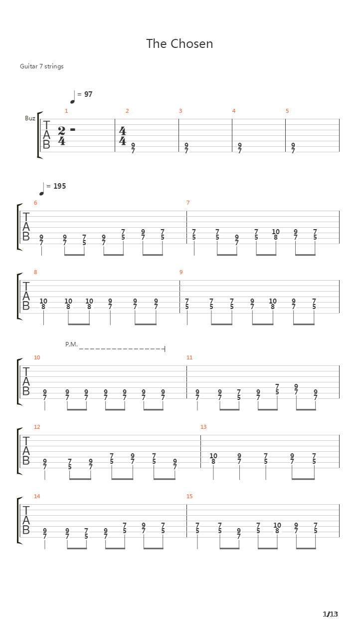 Chosen吉他谱