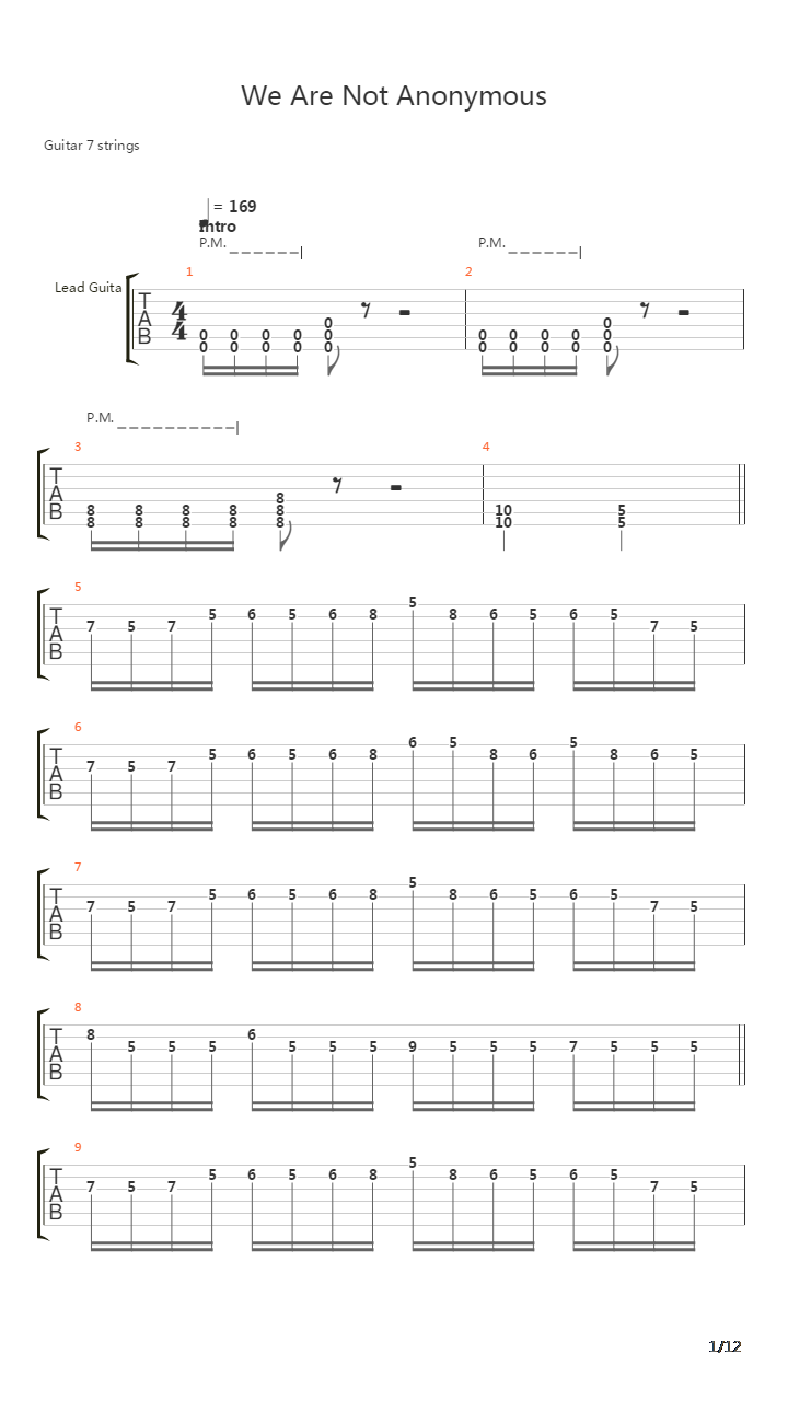 We Are Not Anonymous吉他谱