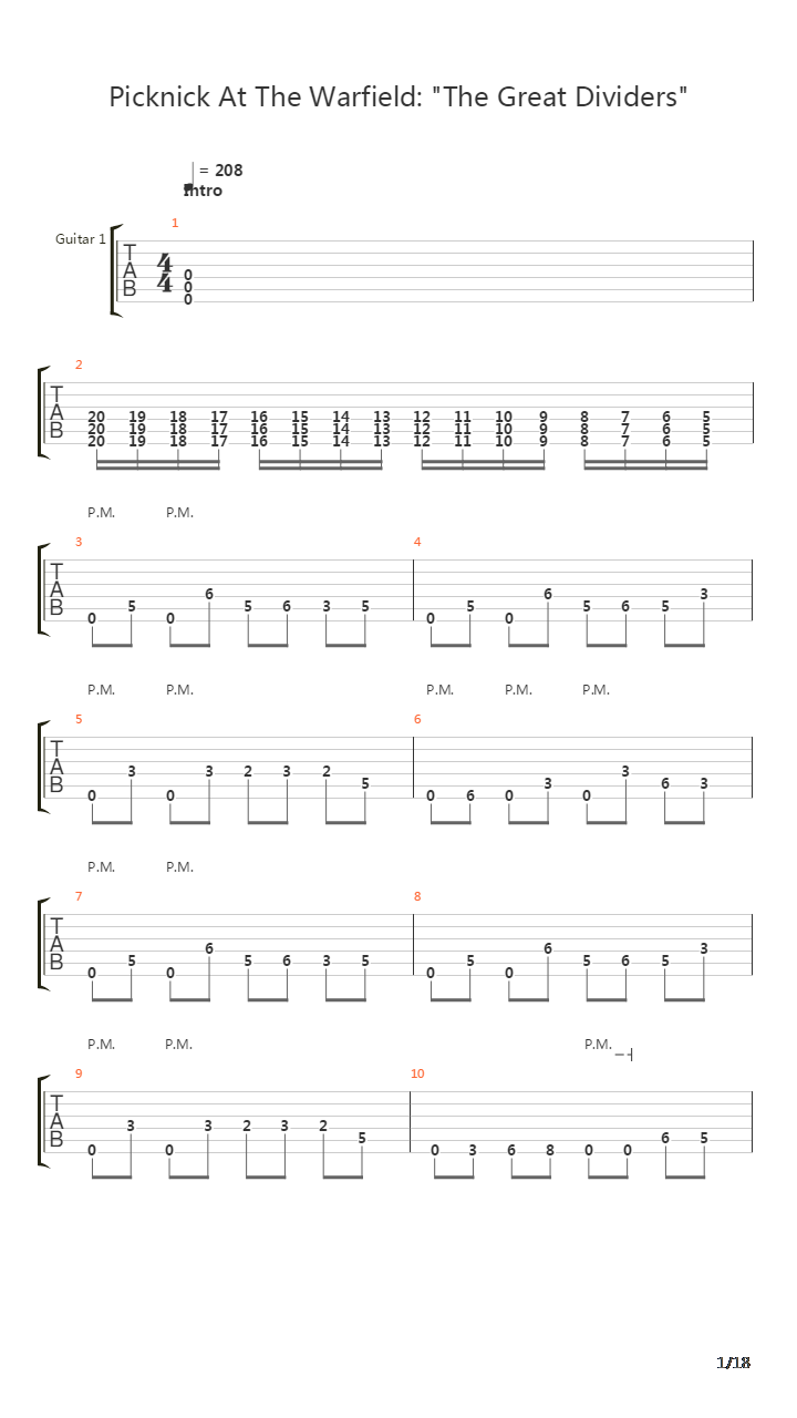 The Great Dividers吉他谱