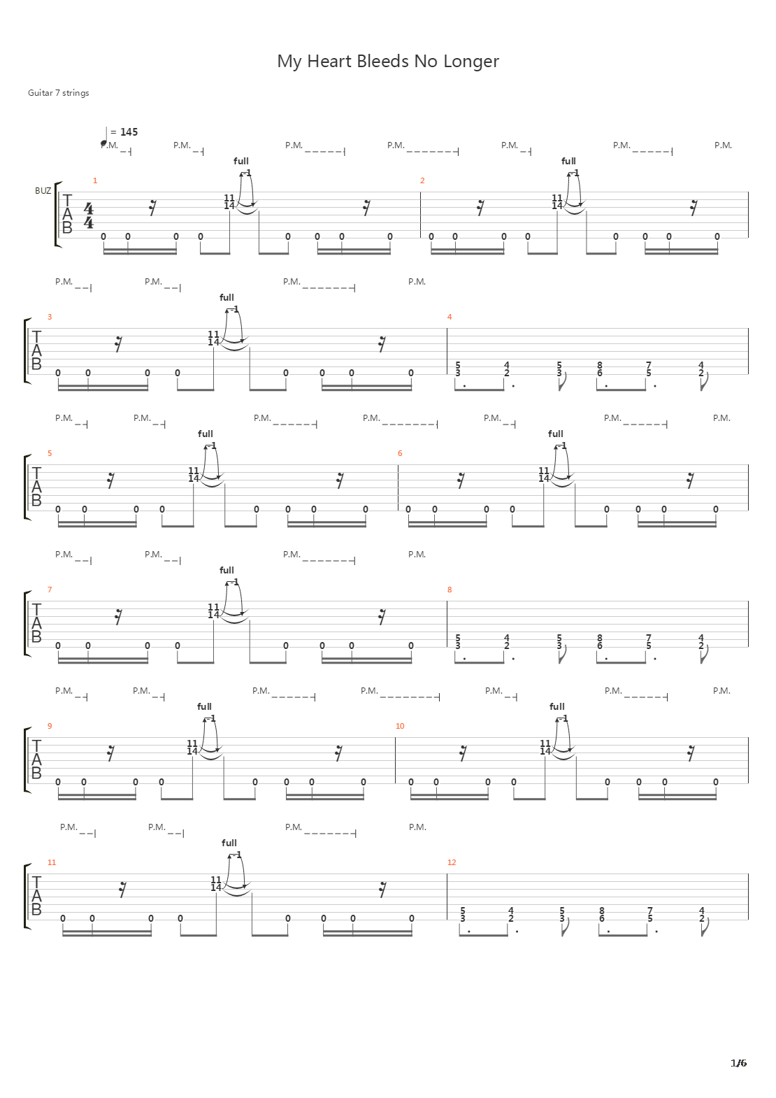 My Heart Bleeds No Longer吉他谱