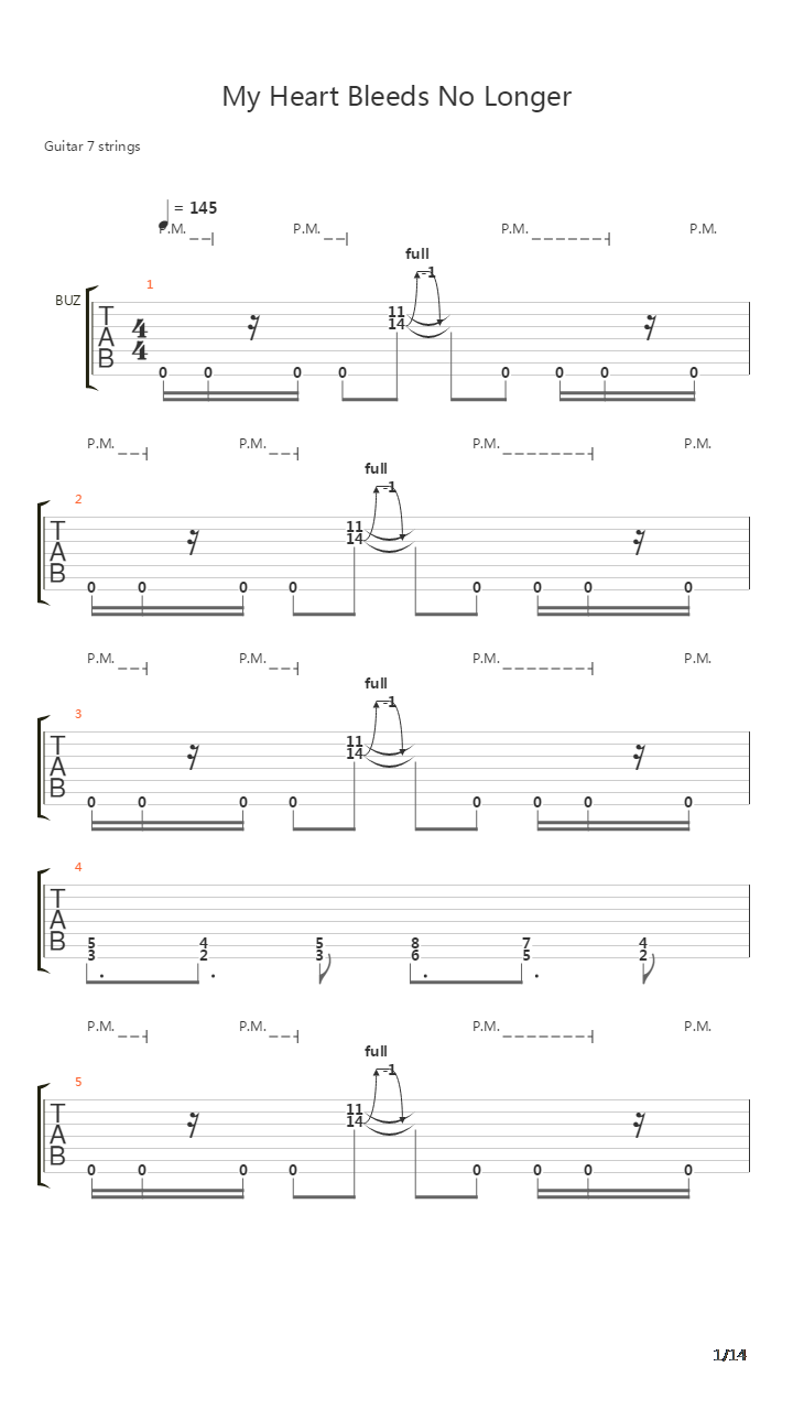 My Heart Bleeds No Longer吉他谱
