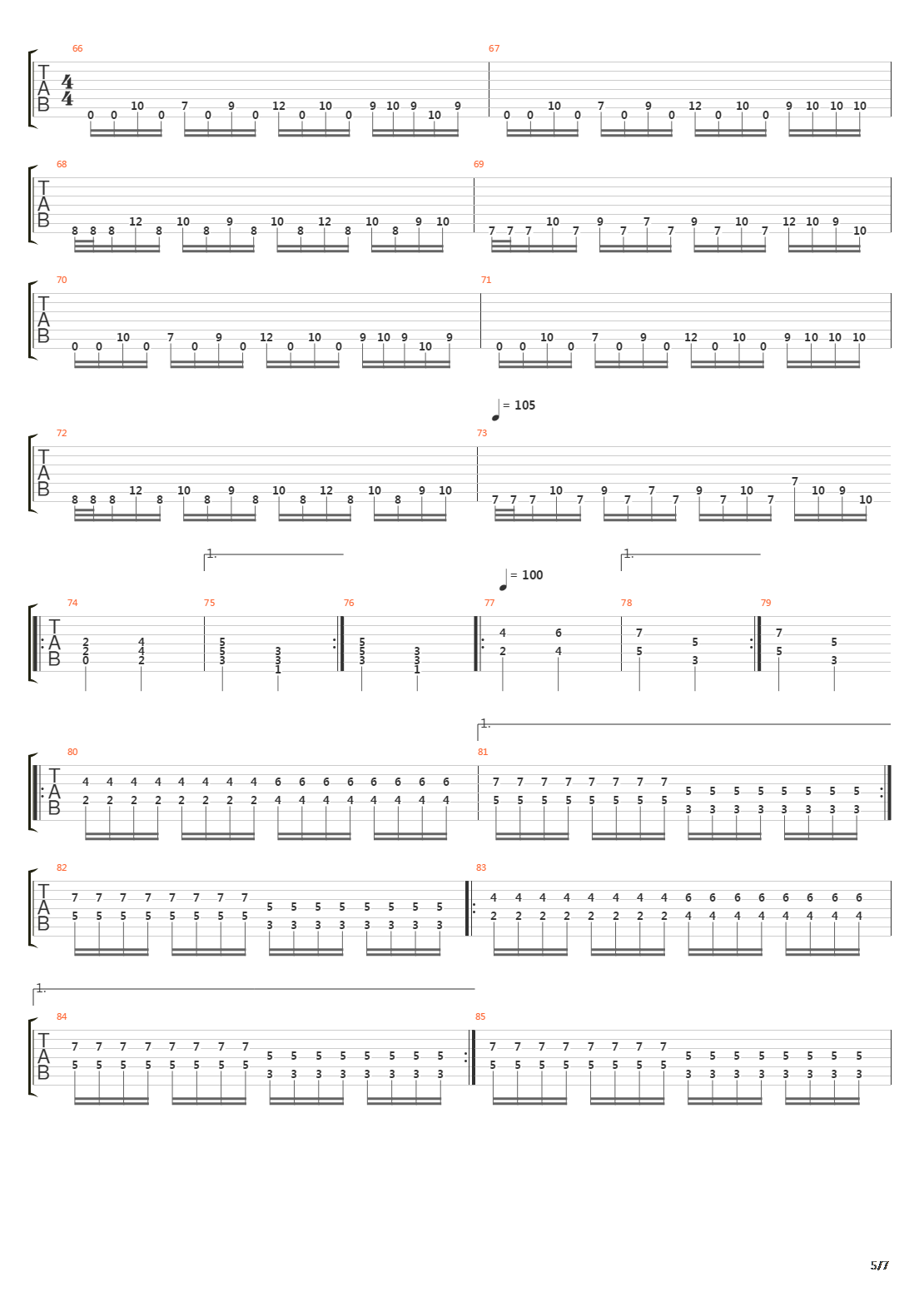 March Of The Mutes吉他谱