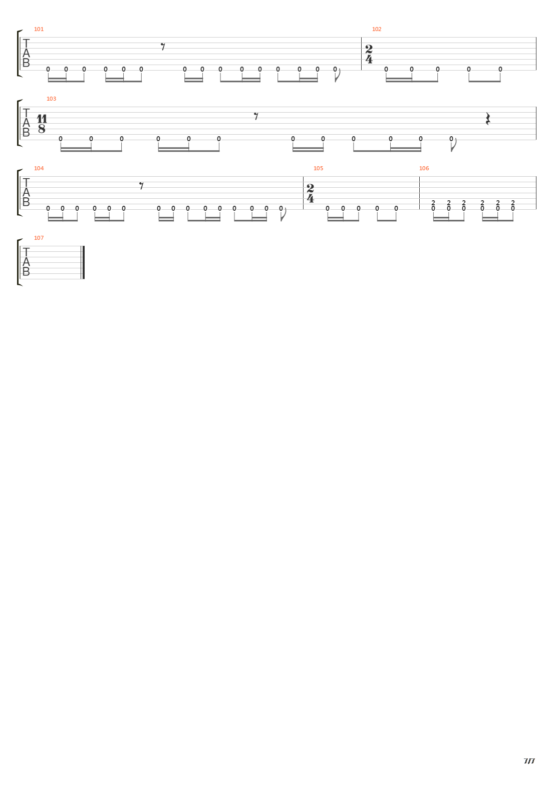 March Of The Mutes吉他谱