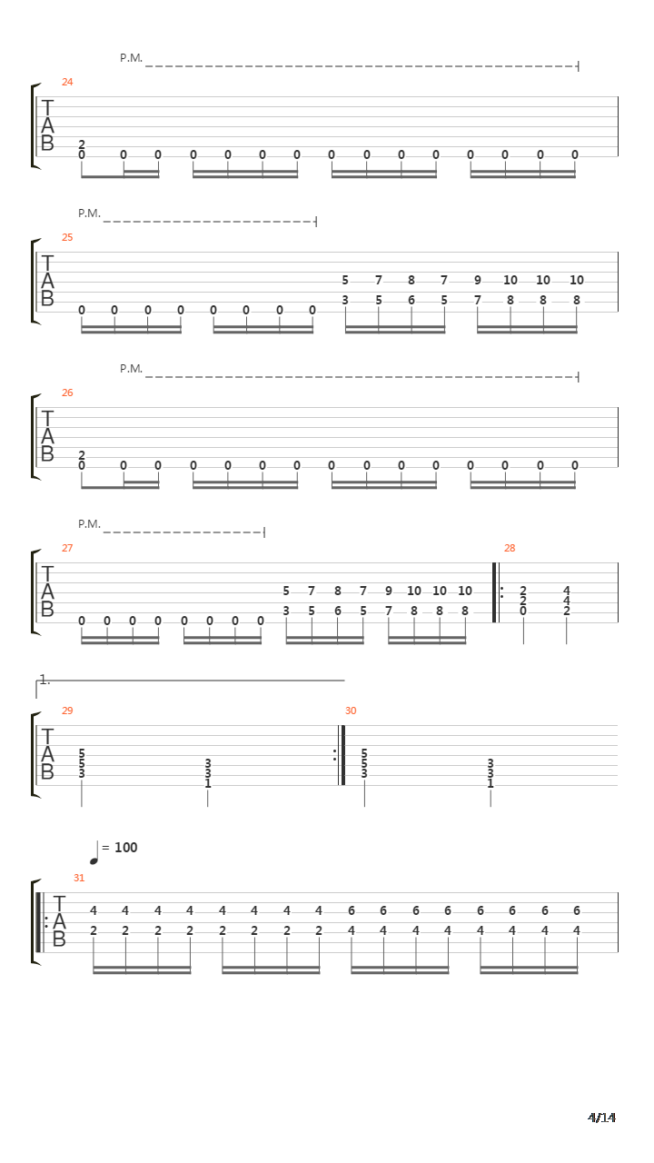 March Of The Mutes吉他谱