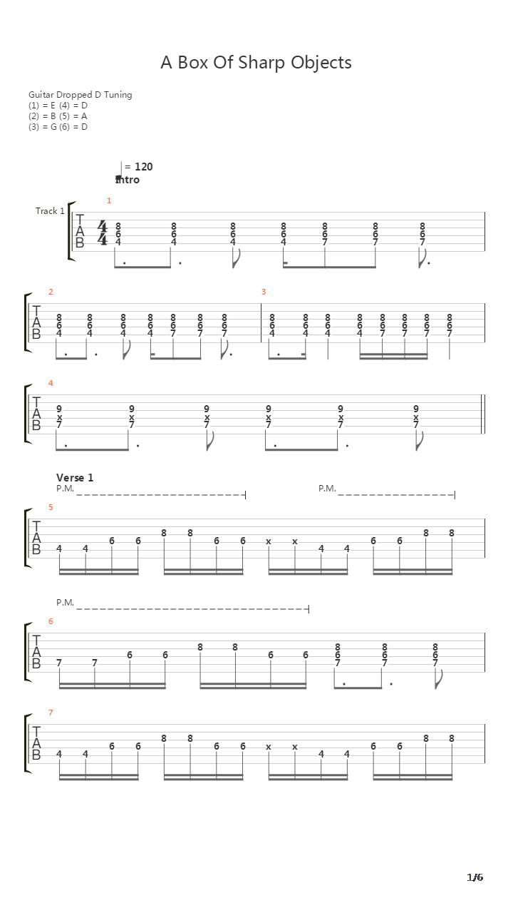 A Box Of Sharp Objects吉他谱