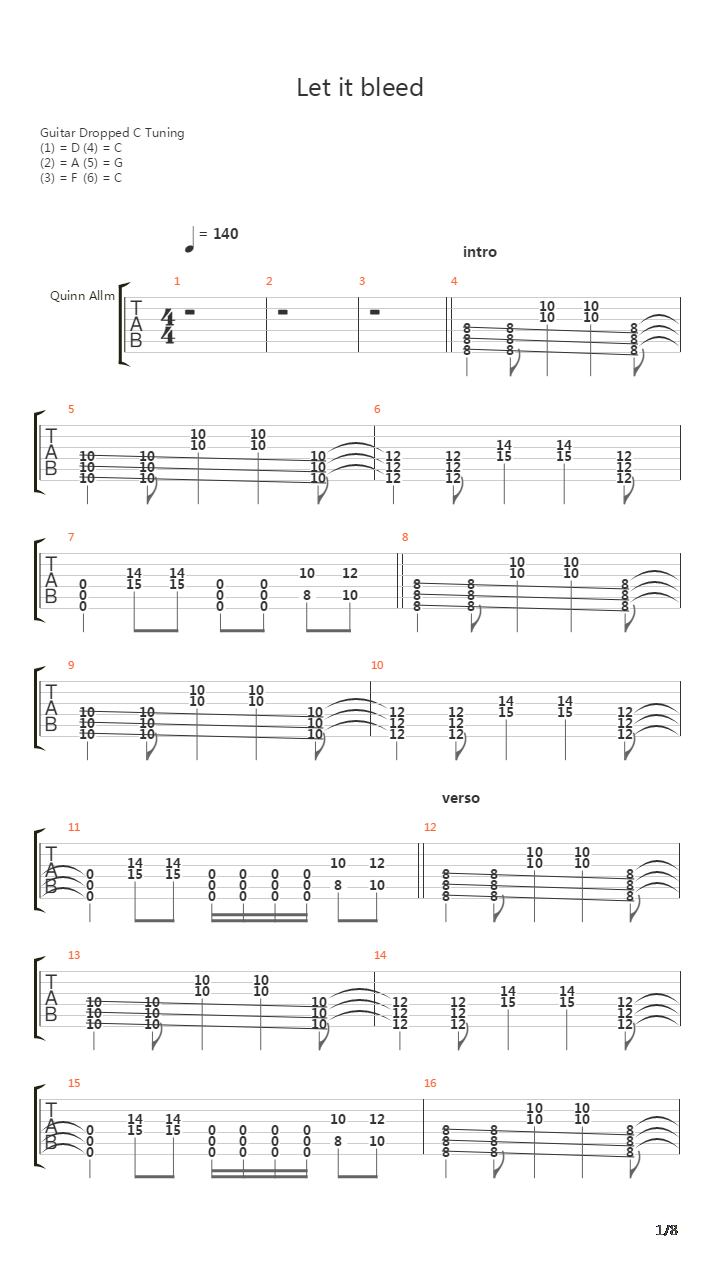 Let It Bleed吉他谱