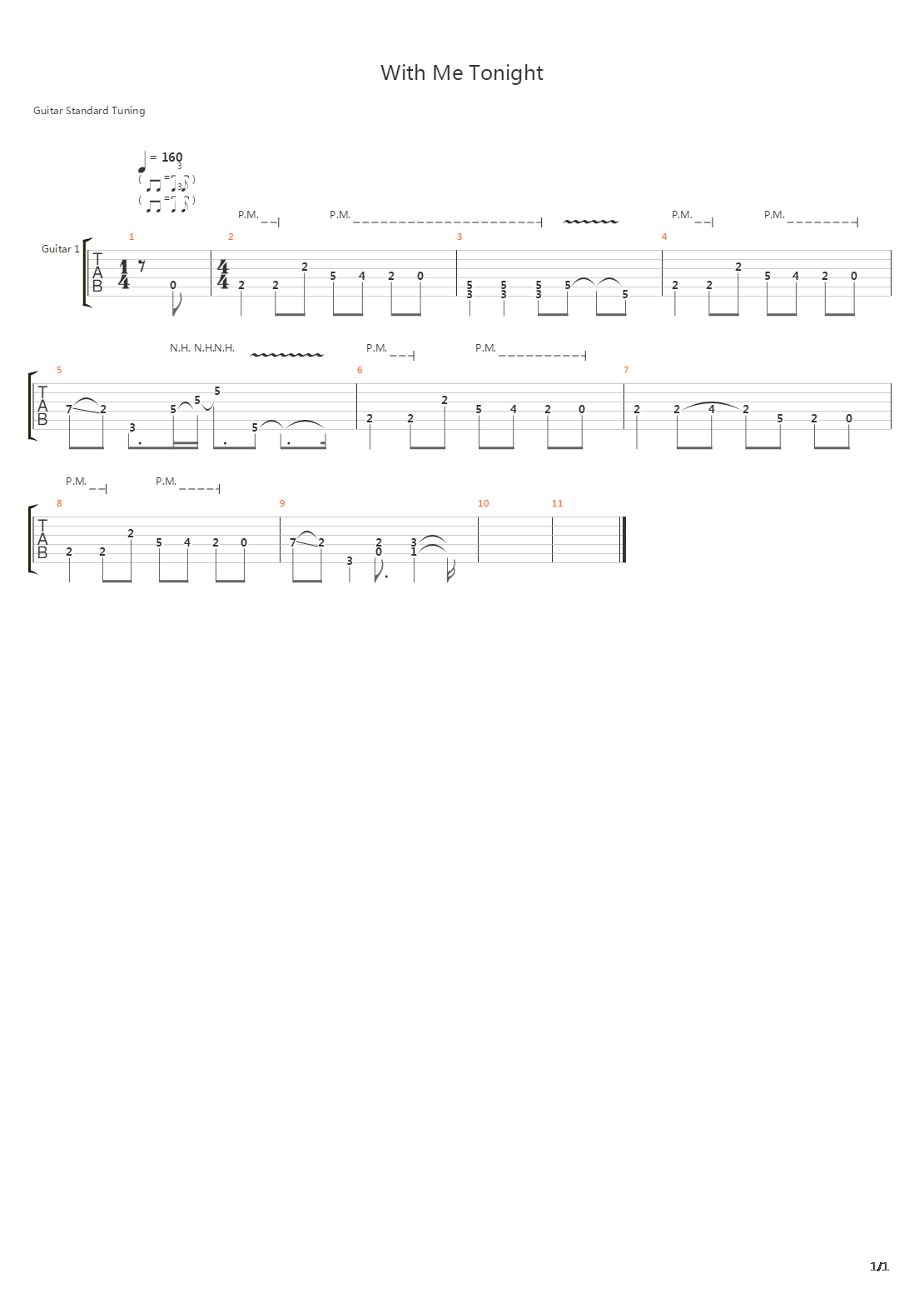 With Me Tonight吉他谱