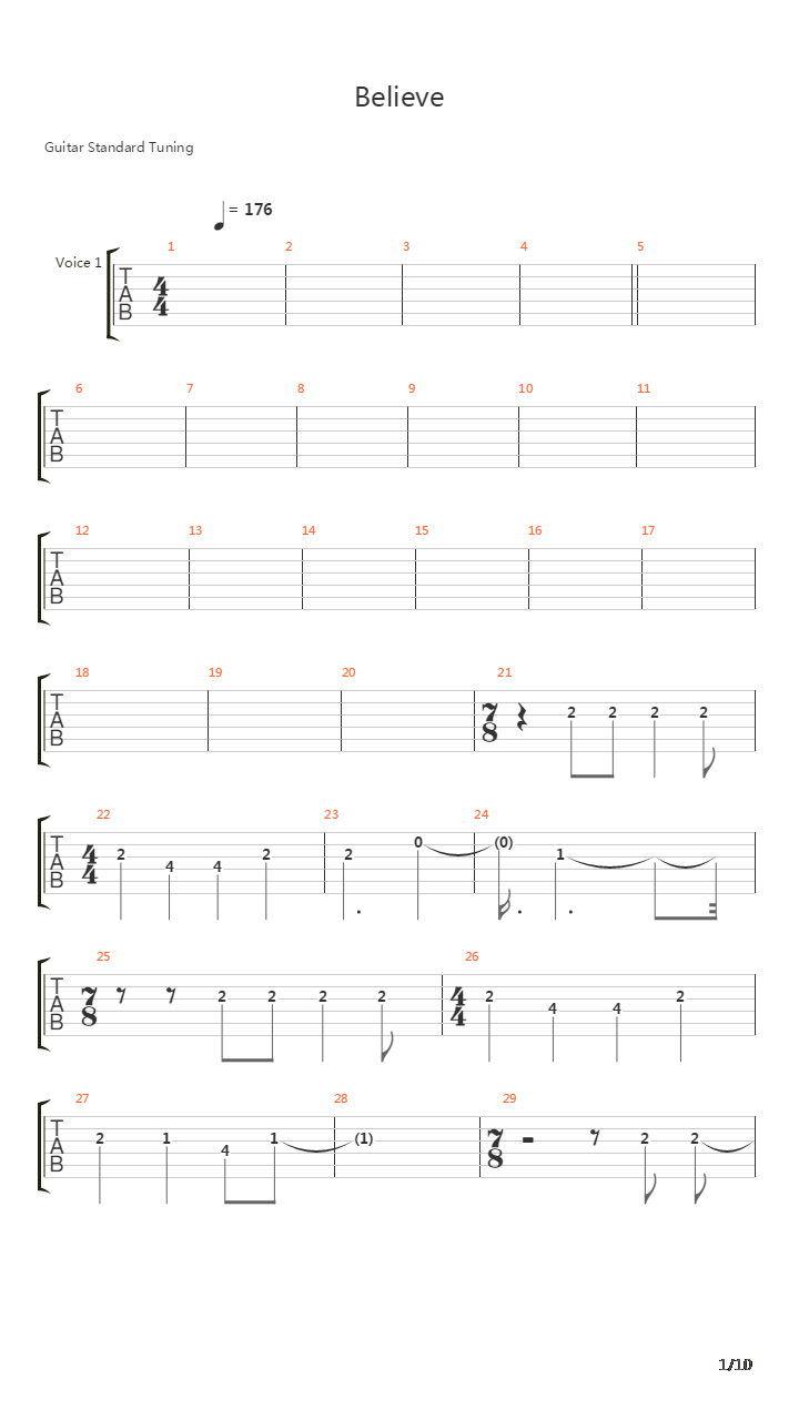 Believe吉他谱